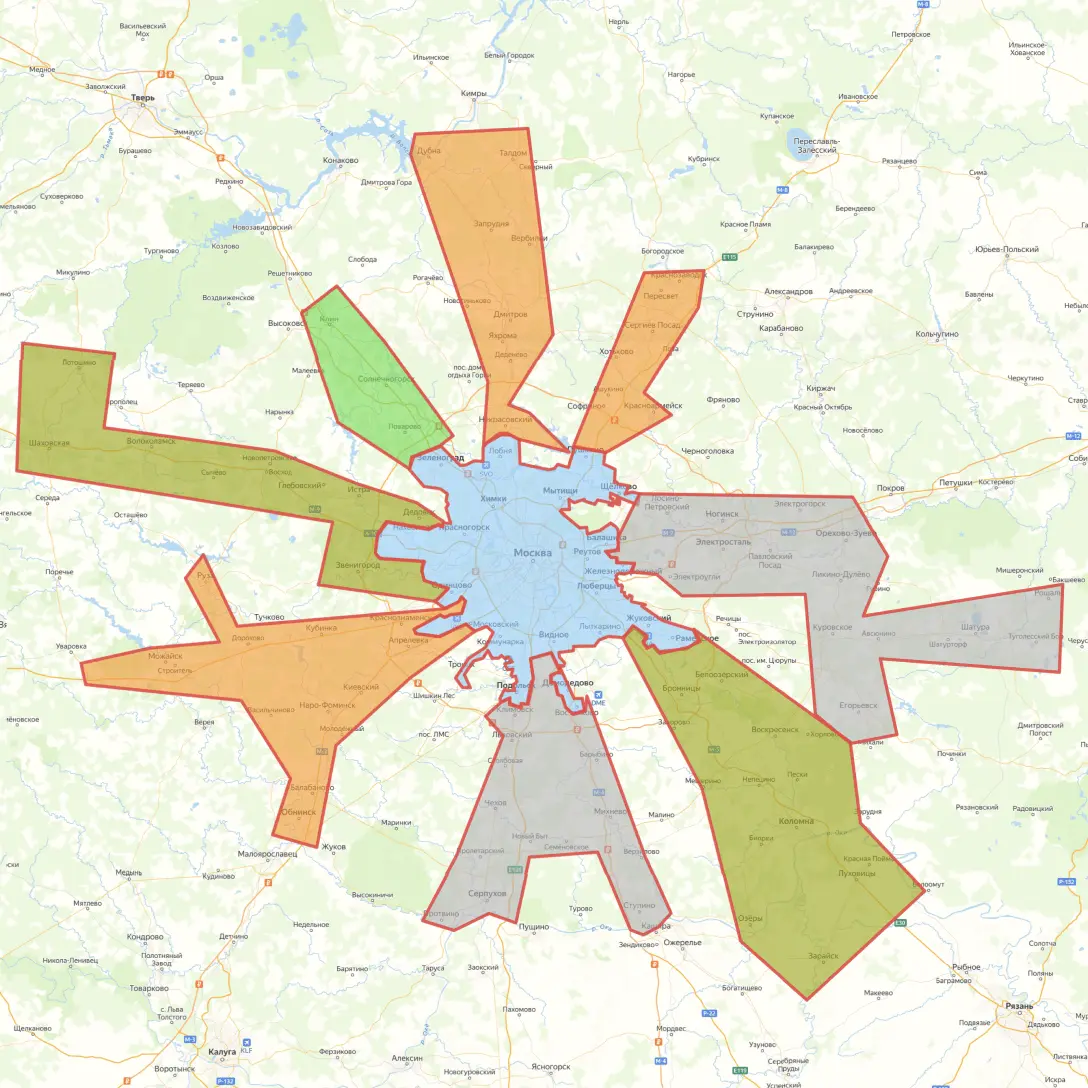 Хваловские воды зона доставки